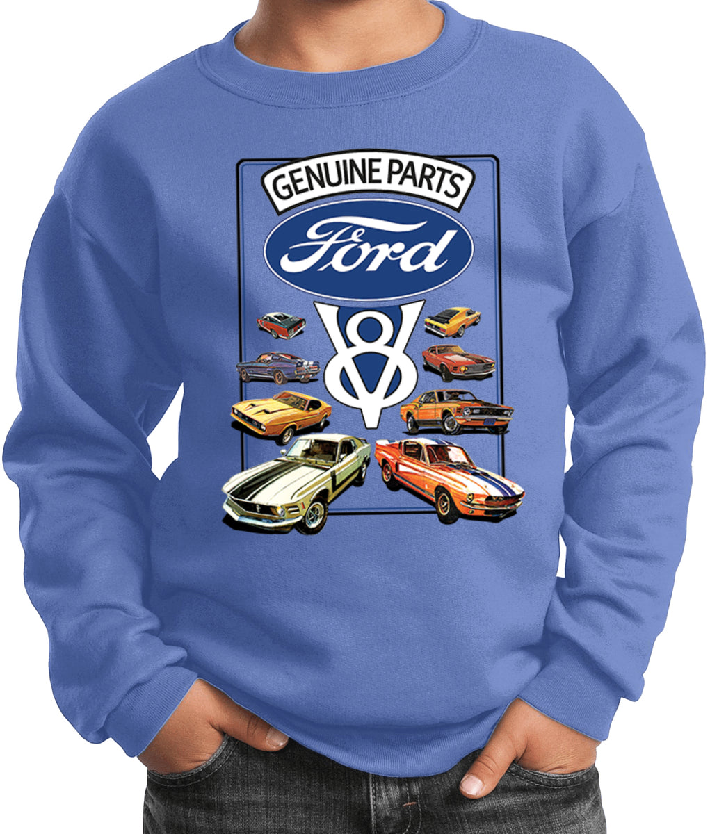 Sweat Ford Racing Enfant Hanes – Taille 10-12 Ans, Gris, Vintage