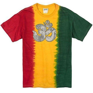 Mens Ganesha OM Rasta Tie Dye Tee Shirt - Yoga Clothing for You