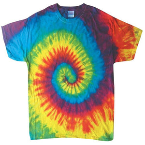 Yoga Clothing for You 100% Cotton Colorful Tie Dye Vibrant Shirt - Reactive Rainbow - Yoga Clothing for You