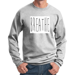 Yoga Clothing for You Mens "Breathe" Yoga Sweat Shirt - Ash Grey - Yoga Clothing for You