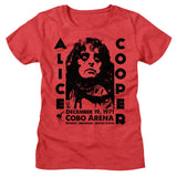 Alice Cooper Ladies T-Shirt Cobo Arena 1971 Tee