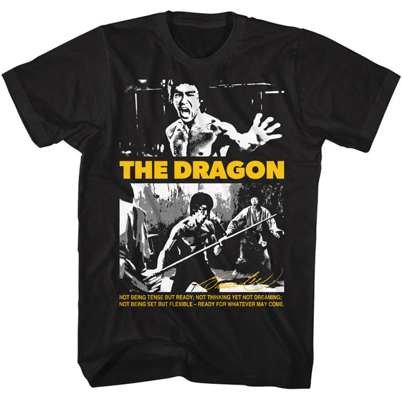 Bruce Lee Ready for Whatever Black T-shirt