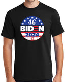 Biden 2024 46 and 47 Black T-shirt - Unisex Sizes