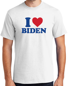 I Love Biden 2024 Election White T-shirt - Unisex Sizes