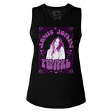 Janis Joplin Pearl Ladies Sleeveless Muscle Black Tank Top