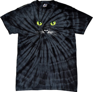 Halloween T-shirt Black Cat Spider Tie Dye Tee - Yoga Clothing for You