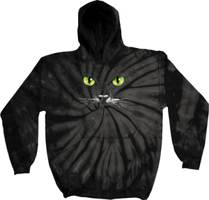 Halloween Hoodie Black Cat Tie Dye Hoody - Yoga Clothing for You