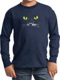 Kids Halloween T-shirt Black Cat Youth Long Sleeve - Yoga Clothing for You