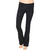 Ladies Cotton/Spandex Foldover Yoga Pants - Yoga Clothing for You