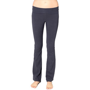 Ladies Cotton/Spandex Foldover Yoga Pants - Yoga Clothing for You