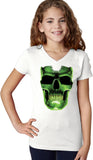 Girls Halloween T-shirt Glow Bones V-Neck - Yoga Clothing for You