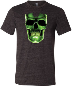 Halloween T-shirt Glow Bones Tri Blend Tee - Yoga Clothing for You