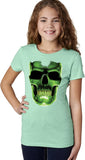 Girls Halloween T-shirt Glow Bones - Yoga Clothing for You