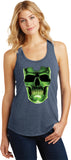 Ladies Halloween Tank Top Glow Bones Racerback - Yoga Clothing for You