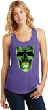 Ladies Halloween Tank Top Glow Bones Racerback - Yoga Clothing for You
