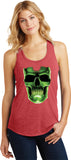 Ladies Halloween Tank Top Glow Bones Racerback - Yoga Clothing for You