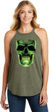Ladies Halloween Tank Top Glow Bones Tri Rocker Tanktop - Yoga Clothing for You