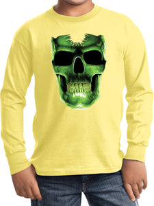 Kids Halloween T-shirt Glow Bones Youth Long Sleeve - Yoga Clothing for You