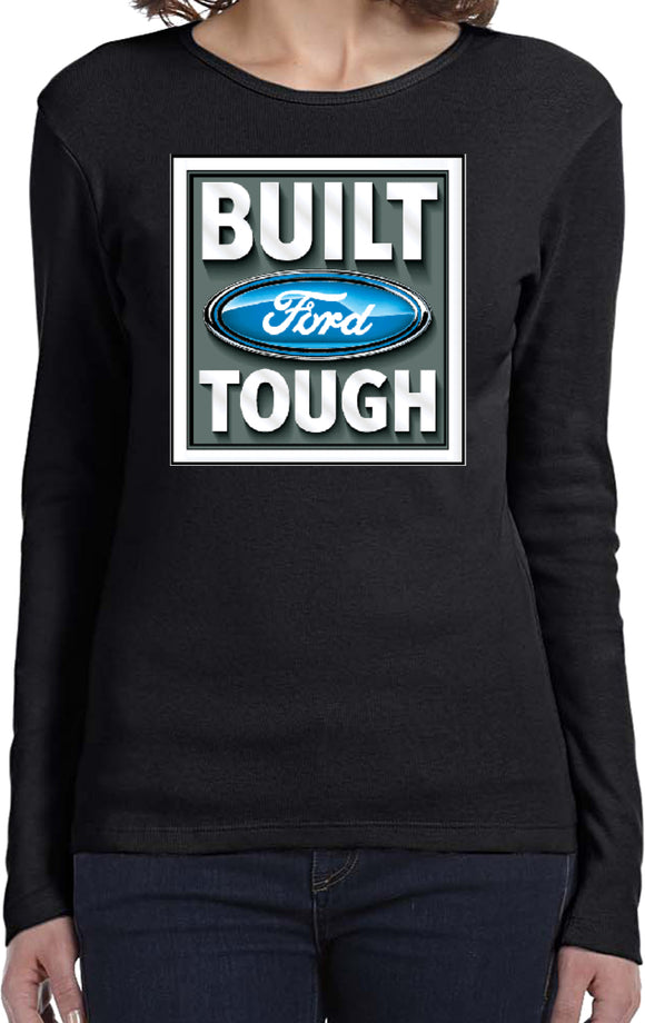 Ladies Built Ford Tough Long Sleeve Shirt - Yoga Clothing for You