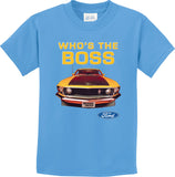 Kids Ford Mustang T-shirt Whos the Boss - Yoga Clothing for You