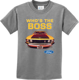 Kids Ford Mustang T-shirt Whos the Boss - Yoga Clothing for You