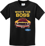 Kids Ford Mustang T-shirt Whos the Boss - Yoga Clothing for You