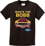 Kids Ford Mustang T-shirt Whos the Boss - Yoga Clothing for You