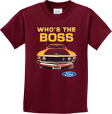 Kids Ford Mustang T-shirt Whos the Boss - Yoga Clothing for You