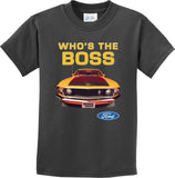 Kids Ford Mustang T-shirt Whos the Boss - Yoga Clothing for You