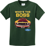 Kids Ford Mustang T-shirt Whos the Boss - Yoga Clothing for You