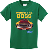 Kids Ford Mustang T-shirt Whos the Boss - Yoga Clothing for You