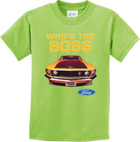 Kids Ford Mustang T-shirt Whos the Boss - Yoga Clothing for You