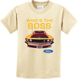 Kids Ford Mustang T-shirt Whos the Boss - Yoga Clothing for You