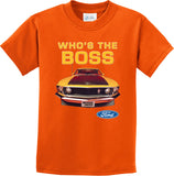 Kids Ford Mustang T-shirt Whos the Boss - Yoga Clothing for You