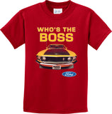 Kids Ford Mustang T-shirt Whos the Boss - Yoga Clothing for You