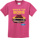Kids Ford Mustang T-shirt Whos the Boss - Yoga Clothing for You