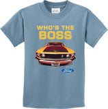 Kids Ford Mustang T-shirt Whos the Boss - Yoga Clothing for You