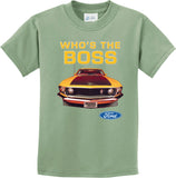 Kids Ford Mustang T-shirt Whos the Boss - Yoga Clothing for You