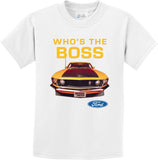 Kids Ford Mustang T-shirt Whos the Boss - Yoga Clothing for You