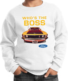 Kids Ford Mustang Sweatshirt Whos the Boss - Yoga Clothing for You