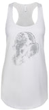 Womens Ganesh Profile Racer-back Tank Top - Yoga Clothing for You