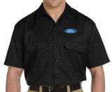 Ford Oval Mens Logo Work Shirt (above pocket print) - Yoga Clothing for You