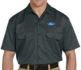Ford Oval Mens Logo Work Shirt (above pocket print) - Yoga Clothing for You