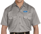 Ford Oval Mens Logo Work Shirt (above pocket print) - Yoga Clothing for You