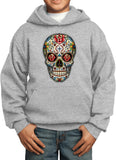 Kids Halloween Hoodie Sugar Skull with Roses - Yoga Clothing for You