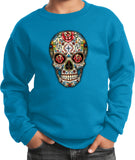 Kids Halloween Sweatshirt Sugar Skull with Roses - Yoga Clothing for You