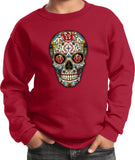 Kids Halloween Sweatshirt Sugar Skull with Roses - Yoga Clothing for You