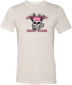 Breast Cancer T-shirt Bikers Against Breast Cancer Tri Blend Tee - Yoga Clothing for You