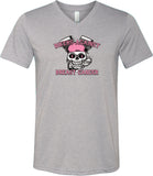Breast Cancer Tee Bikers Against Breast Cancer Tri Blend V-Neck - Yoga Clothing for You