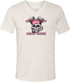 Breast Cancer Tee Bikers Against Breast Cancer Tri Blend V-Neck - Yoga Clothing for You